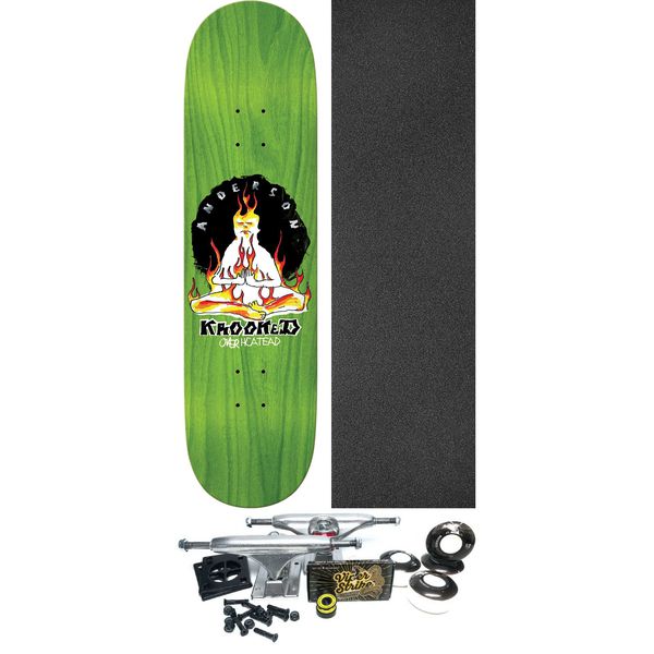 Krooked Skateboards Mike Anderson Overheated Skateboard Deck - 8.38" x 32" - Complete Skateboard Bundle